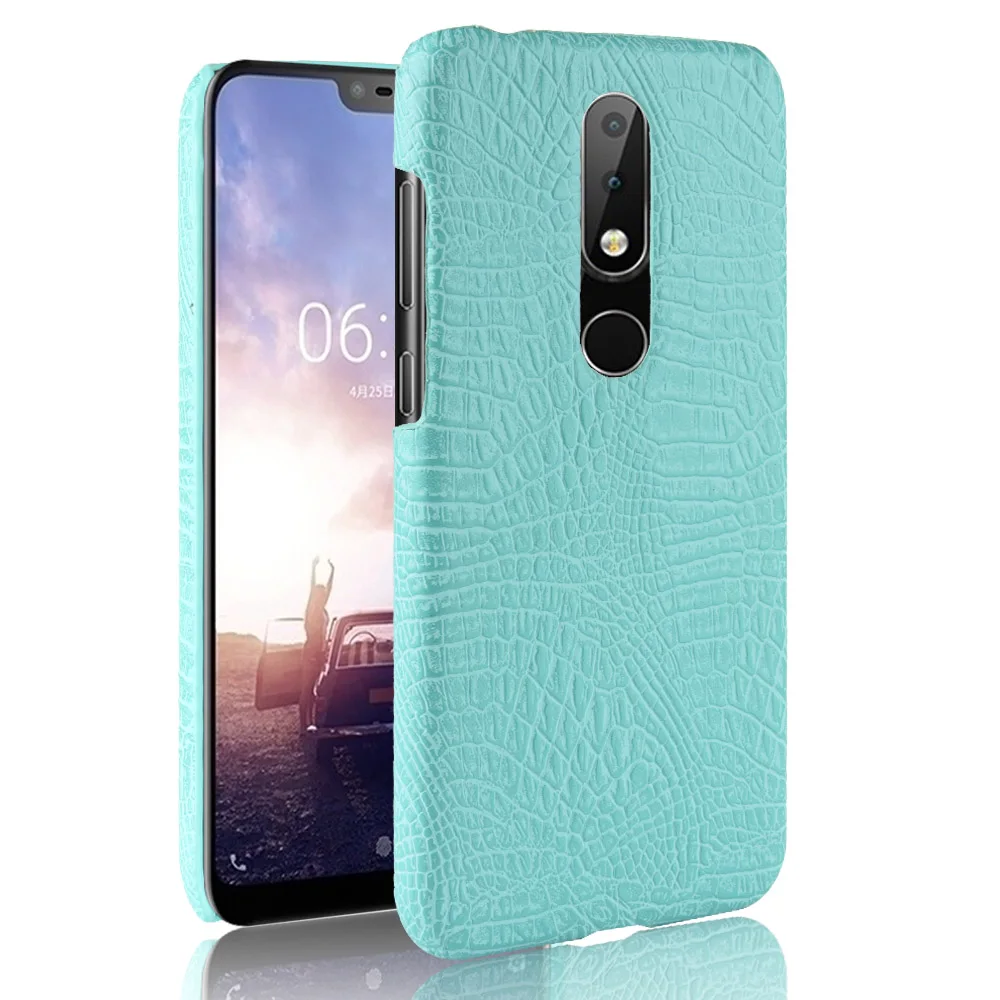 Для Nokia X6 2018 крокодил картина кожи PC Гибридный Жесткий Роскошные протектор для NOKIA