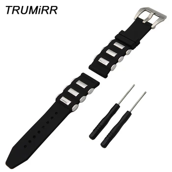 

22mm 24mm Silicone Rubber Watchband +Tool for Garmin Fenix 5 Epix Vivoactive HR Watch Band Wrist Strap 316L Steel Clasp Bracelet