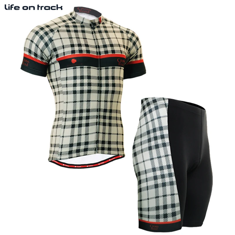 

Life On Track Cycling Sets Bike Clothing For Men Breathable Fitness With Short Sleeve