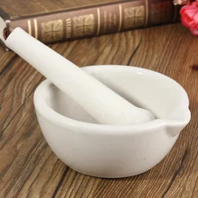 2 Unids/set 10 cm Blanco Mini Porcelana Maja y Mortero de Mezcla Juego De Molienda Tazón Herramienta de BRICOLAJE para la Decoración Del Hogar Del Arte artesanías