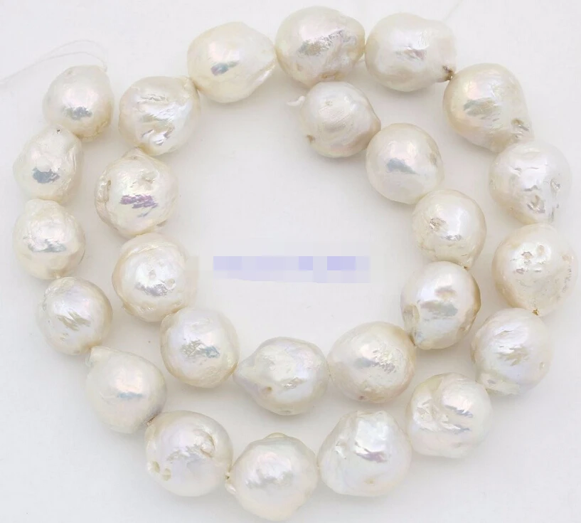 

shitou 00655 1strands 15" long 14mm-15mm natural white baroque keshi pearl stone loose beads