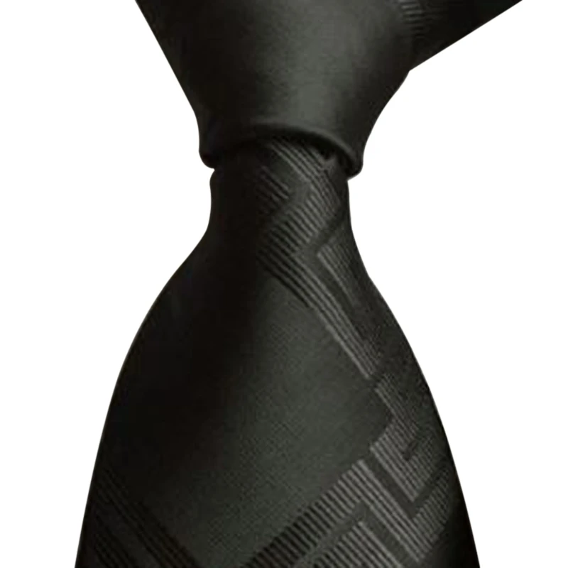 Для мужчин классические черные жаккардовые Бизнес галстук Повседневное Средства ухода за кожей Шеи Галстук Бизнес аксессуар Прямая