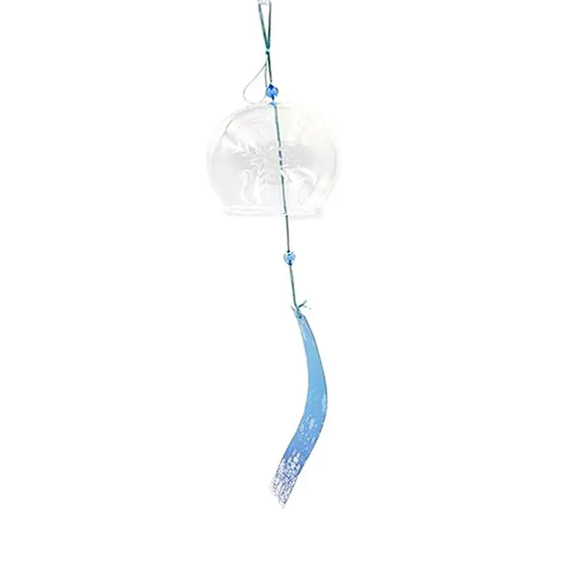 

BESTOYARD Glass Wind Chime Bell Hanging Ornament Decor Snowflake Blossom Pattern