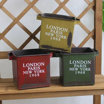 

Vintage metal flower pots planters macetas saksi garden pots flower vase de fleur vasi bonsai macetas decorativas stand planter