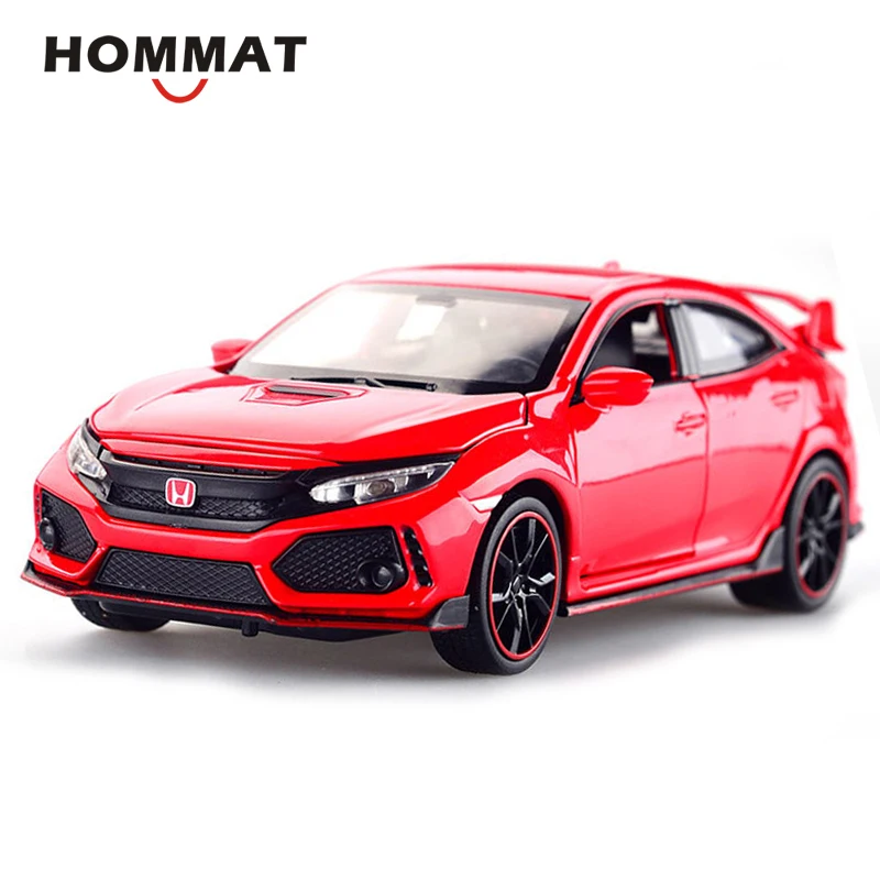 Hommate моделирование 1/32 масштаб Honda Civic Тип R модель машины из сплава 1:32 литье под давлением Автомобили Модель Автомобильные Игрушки транспортные средства игрушки для детей Подарки