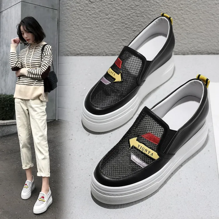 

women Height Increasing Summer Air Mesh Shoes Women's Casual Shoes Fashion Walking Shoes Women Wedges Shoes Breathable