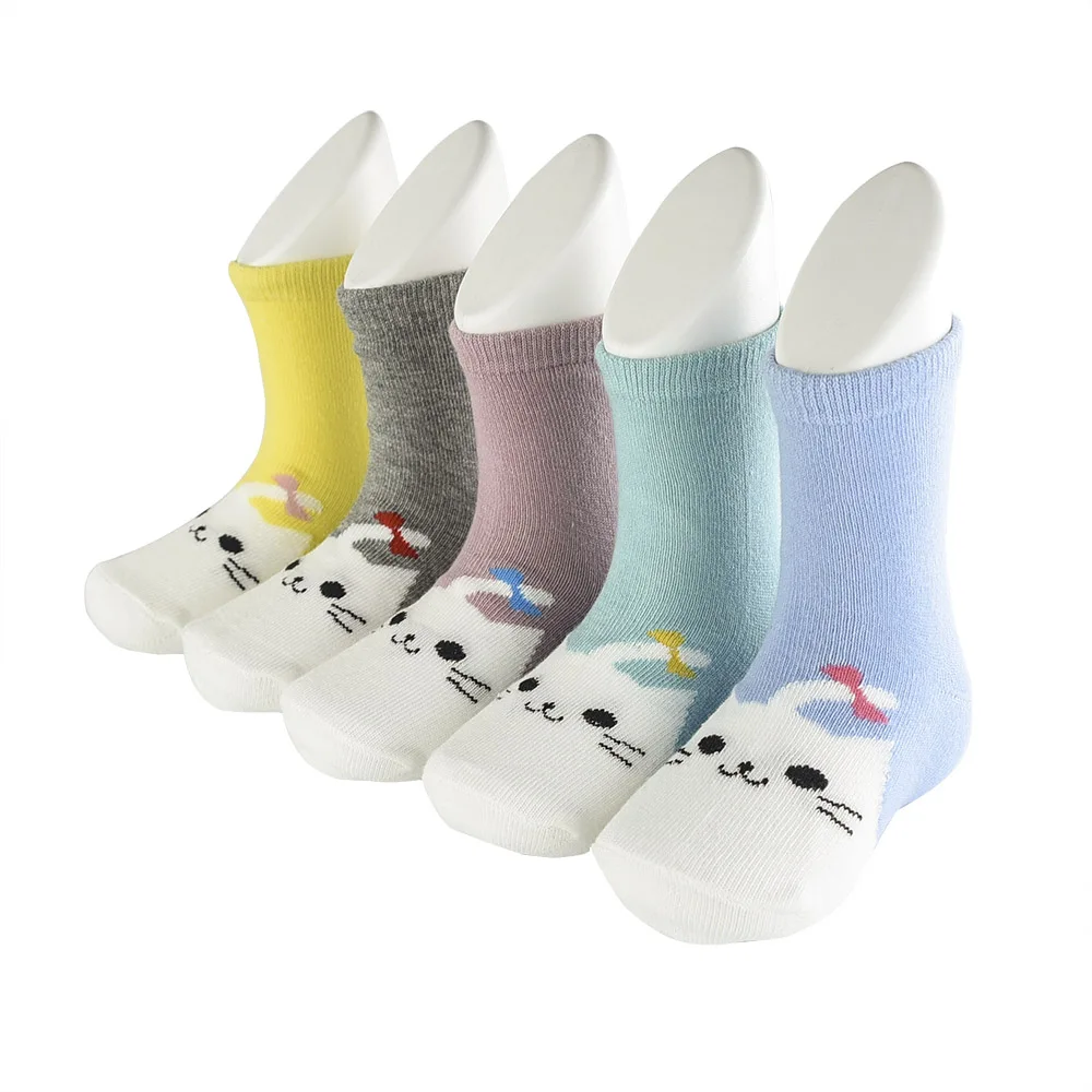 5 пара/лот, мягкие хлопковые детские носки для малышей, дышащие носки для мальчиков и девочек детские носки милые носки с рисунками животных для От 1 до 10 лет - Цвет: C823