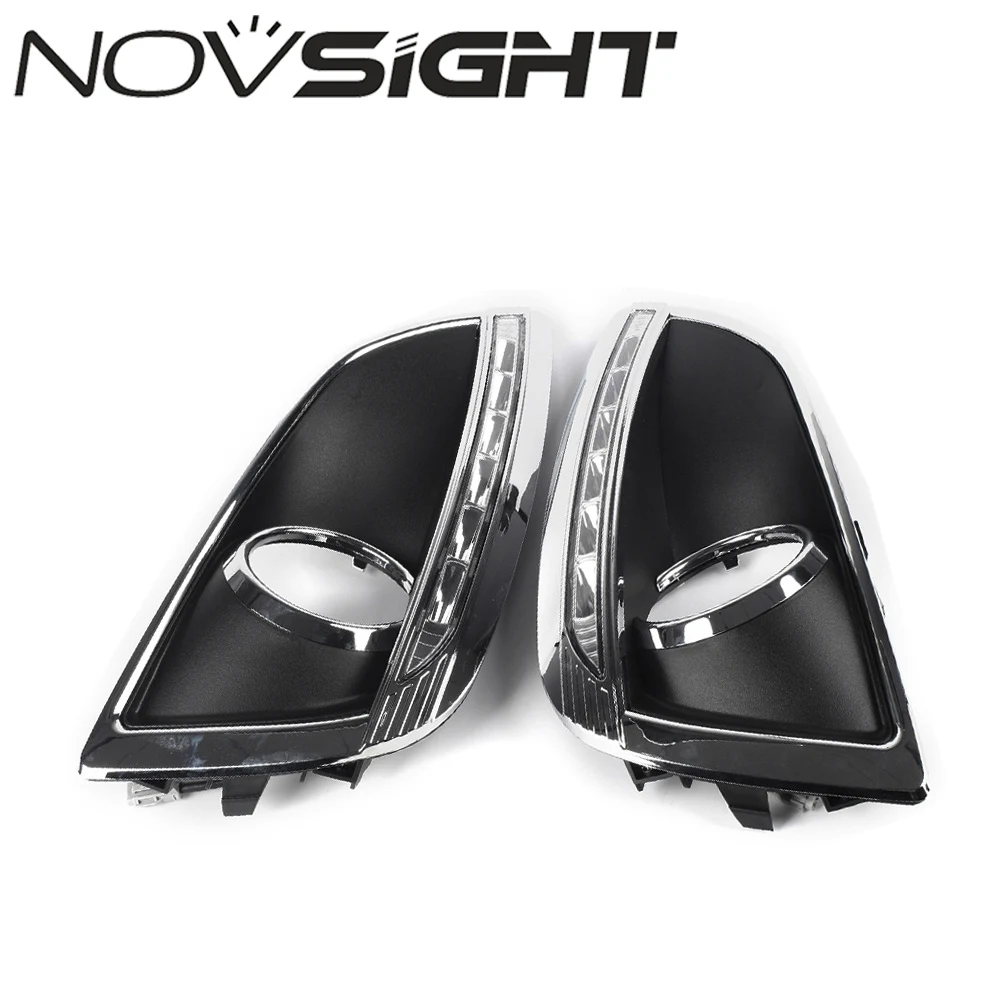 

NOVSIGHT Auto External Car LED Lights DRL Daytime Running Lights Fog Lamps White For Hyundai IX35 2010-2013 D25