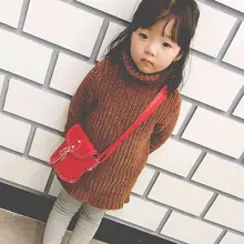 Дизайнерская Мини милая сумка для детей, сумка из искусственной кожи для маленьких девочек, сумка через плечо, сумки-мешки, длинный ремень, подарок Z60