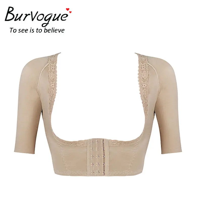 Burvogue Shaper, пуш-ап, короткий рукав, сексуальные укороченные топы, Корректирующее белье для похудения, с контролем руки, цельное, Корректирующее белье, модное женское корректирующее белье