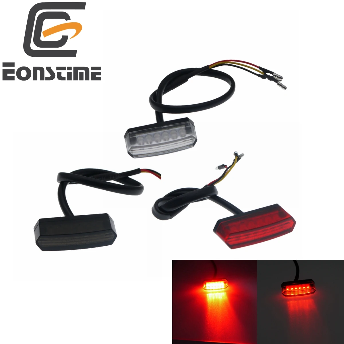 Eonstime 12V Универсальный мотоцикл задний тормоз 6LED стоп сигнал Лампа для грязи