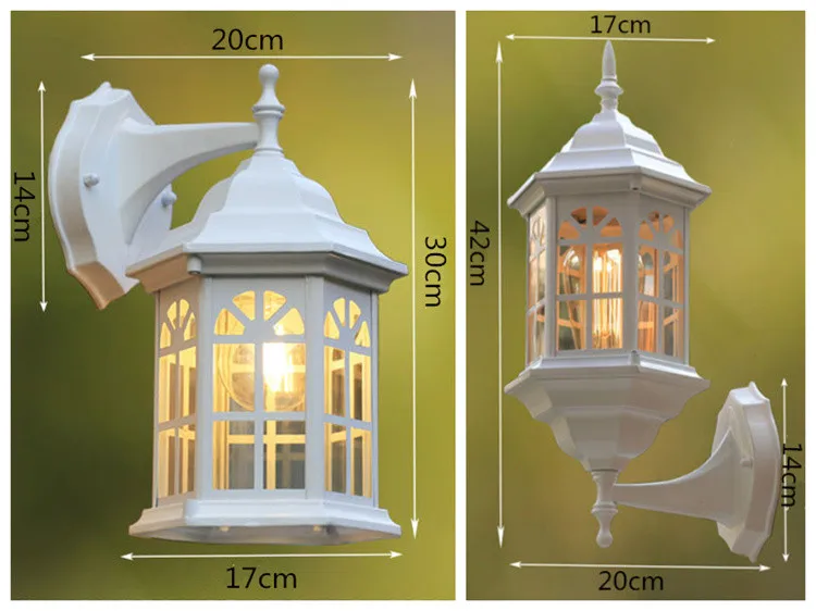 110V 220V E27 в европейском стиле настенный светильник терраса подвесной ретро водонепроницаемый декоративная садовая лампа напольный светильник Инж