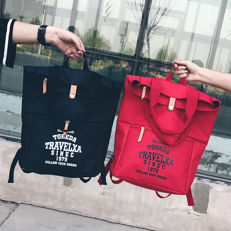 2017 Unisex Letter Printed Nylon Vantage Candy Color Man Women Backpack Back To School Season Student