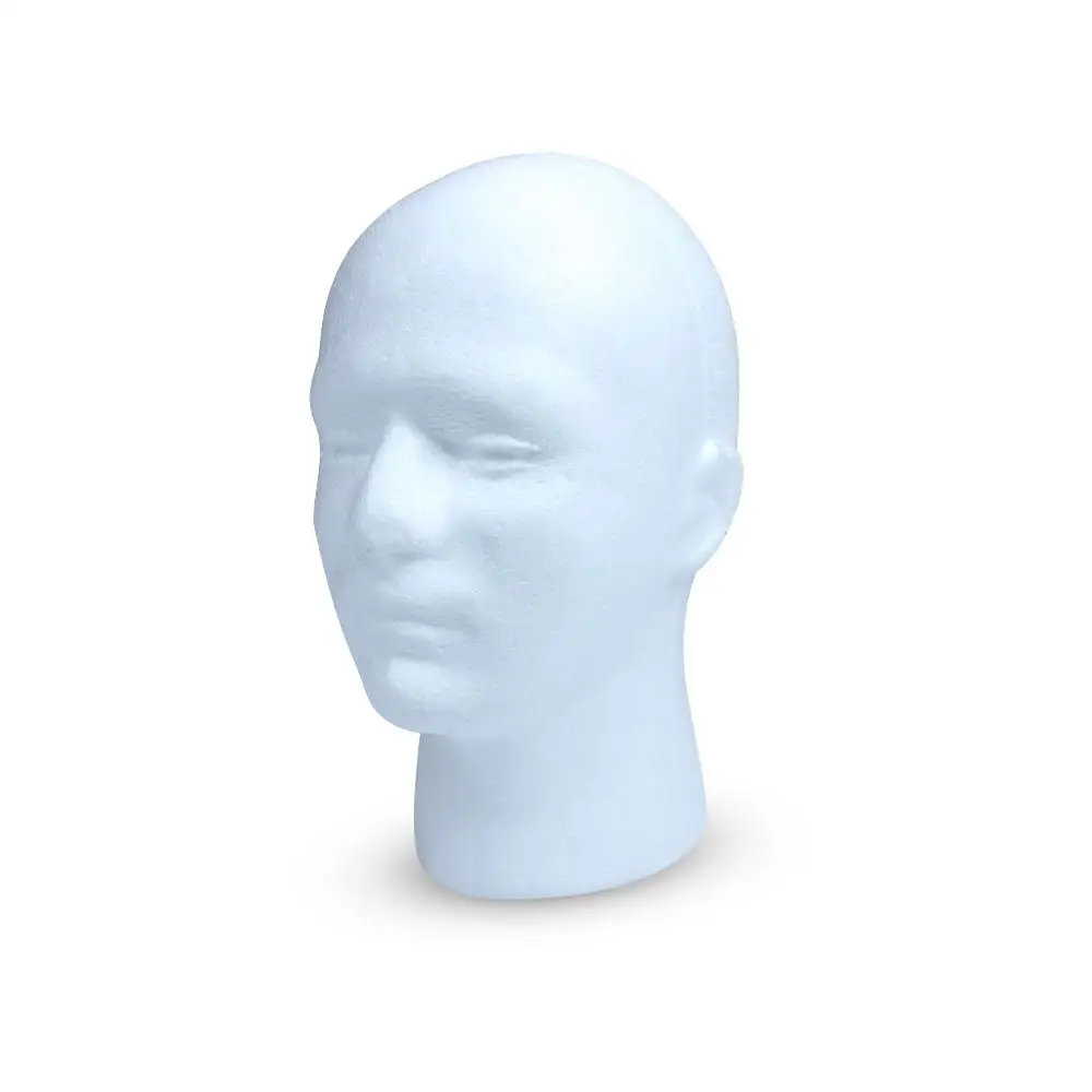 Tall Male Foam Styrofoam Mannequin Head Glasses Hat Wig Display