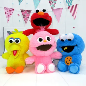 

OCHGEP Kawaii 31cm Sesame Street Elmo Monster Cookie Bird Stuffed Animals Toys Anime Couple Toy Gifts For Women/children/kids