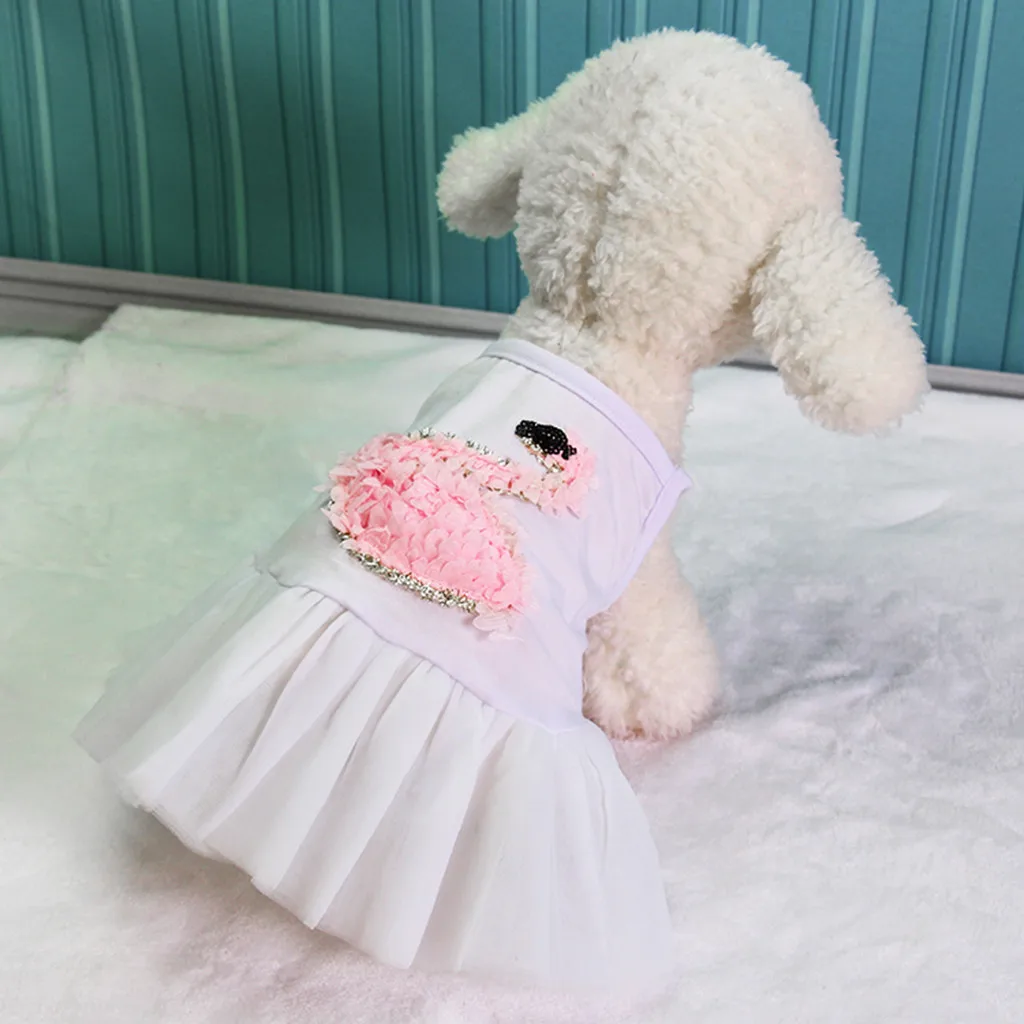 

Breathable Summer Dresses for Dogs Cat Swan Costumes Princess Pet Dogs Clothes Tulle Skirt Vestidos Puppy Wedding Petstyle