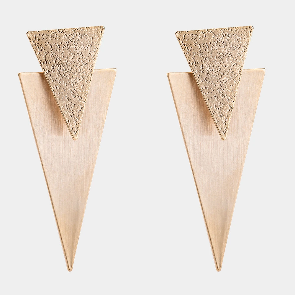 

E0117 Handmade Triangle Geometry Earrings for Women Party Gifts Big Oversized Earrings