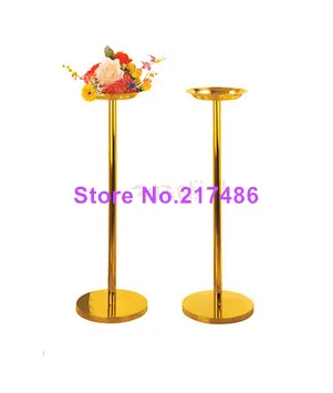 centerpiece column mental vase decoration stand metal flower gold