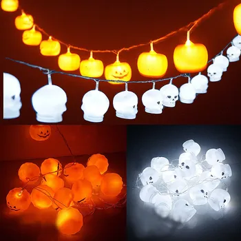 

MUQGEW Creative Halloween Decoration Halloween Illuminated Skull Skeleton Ghost Lights Pumpkin Halloween Festival Party Use