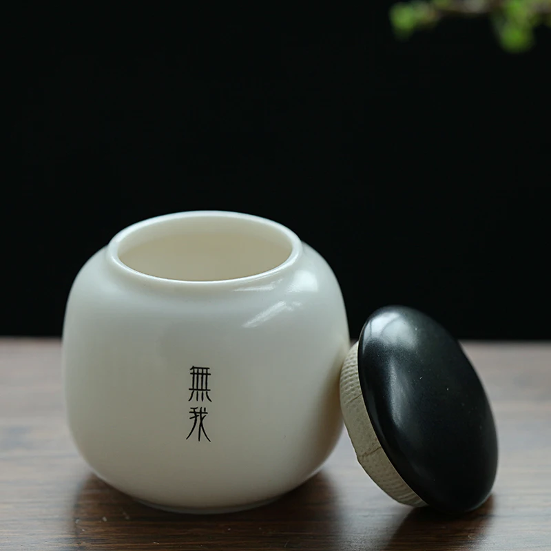 

Mini Simple Tea Storage Box Tea Jar 7.5*7.5cm Ceramic Candy Jar Container For Tin Food Dried Fruit Kitchen Spices Storage Box