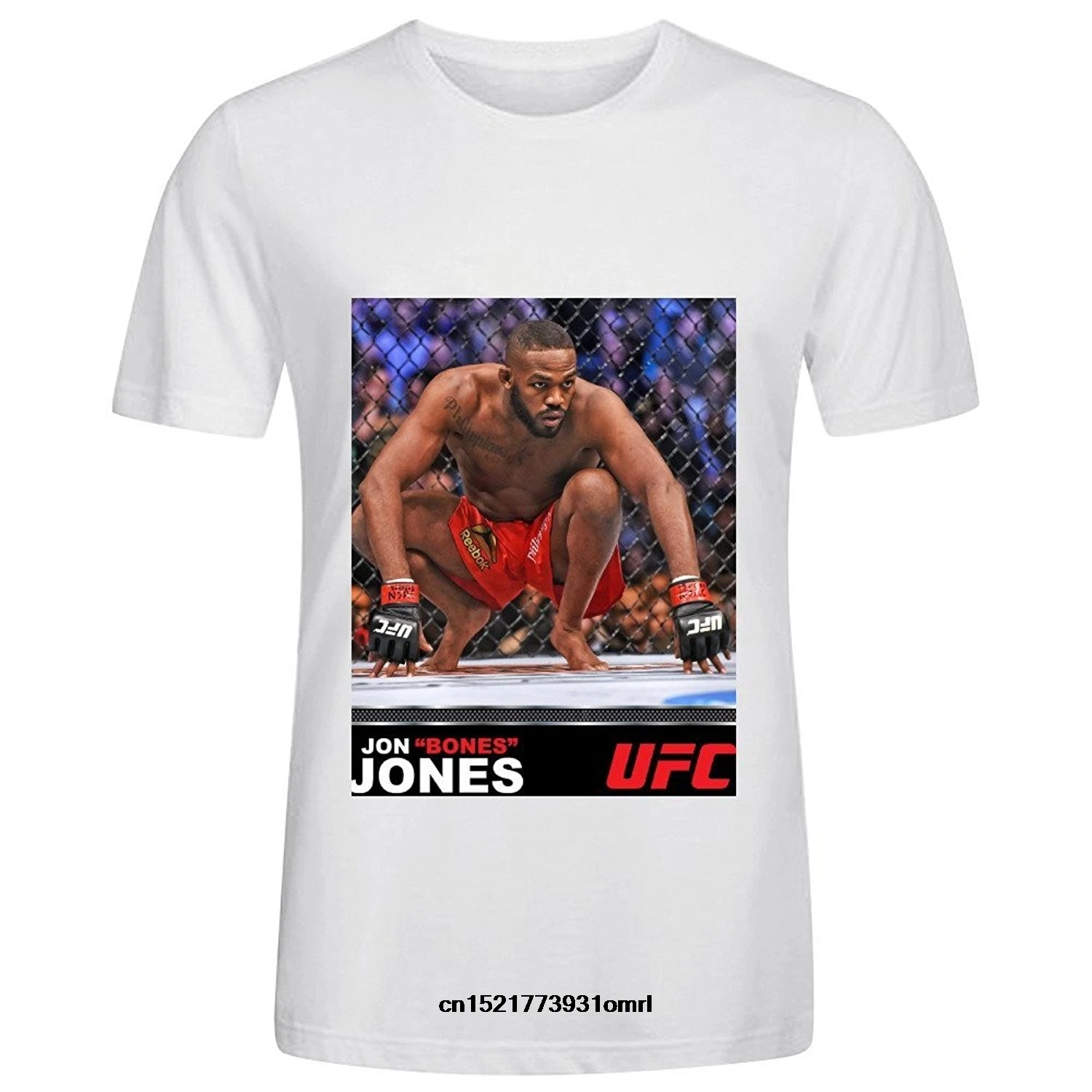 

Men T shirt Qirong Jon Jones Ultimate Fighting Round Neck T Shirt for funny t-shirt novelty tshirt women