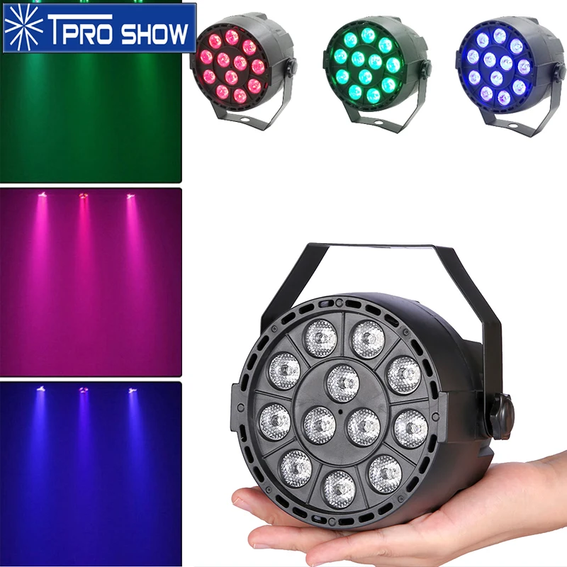 Rgb-светодиодный отражатель 12 х 3 Вт триколор DJ Светодиодный Освещение сцены DMX 512 музыка Активированный карман Размеры свет диско проектор для домашнего вечерние свадебные