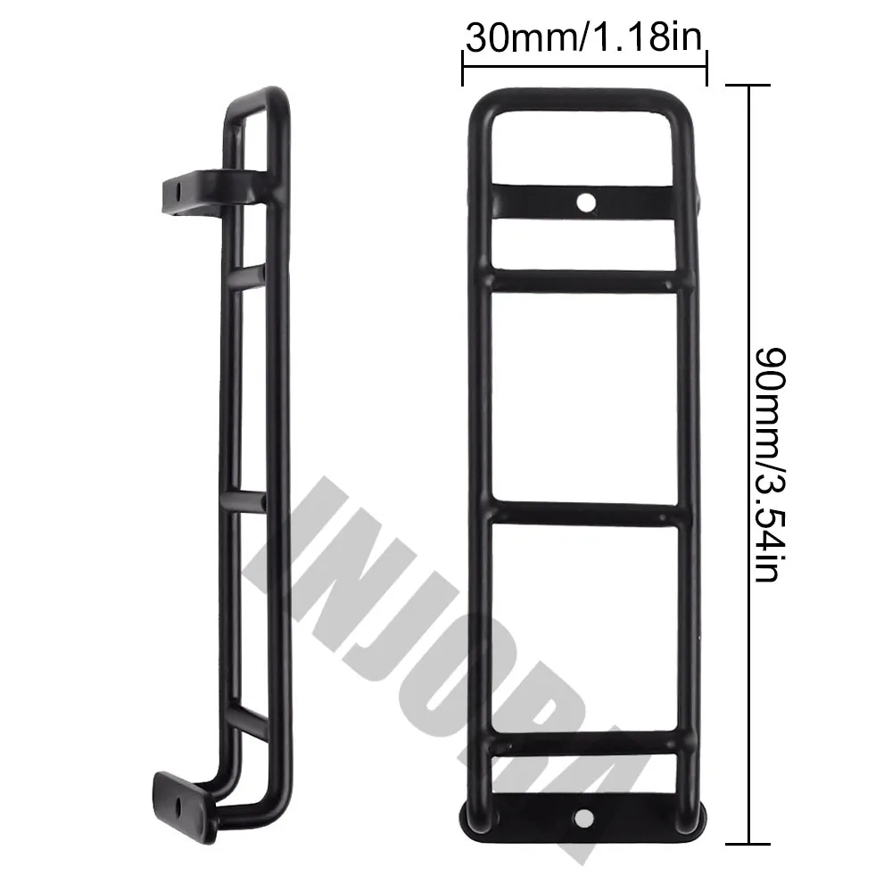 Injora 1 шт. прямые/изогнутые металлические черные лестница для 1:10 RC Rock Crawler Traxxas TRX4 Axial SCX10 90046 D90