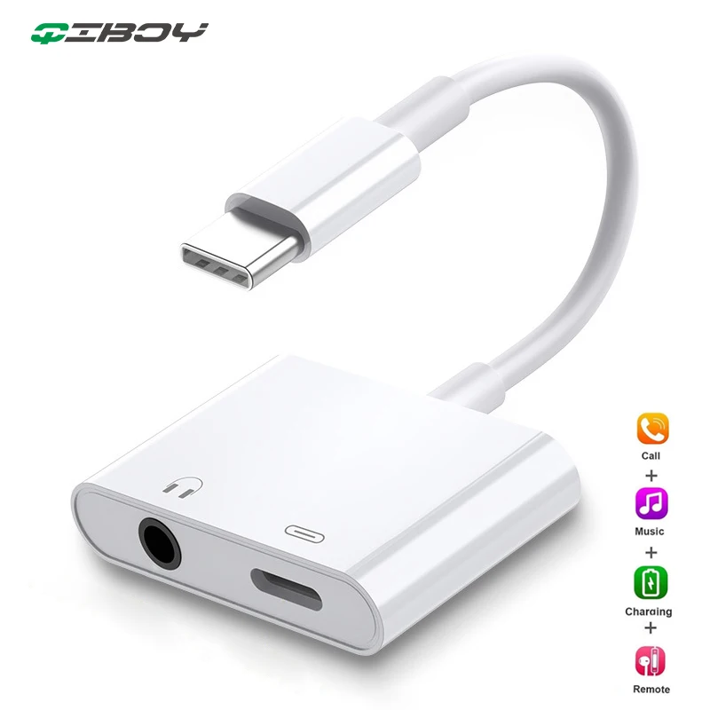 

Fast Charge Headset Adapter Type C to 3.5mm Jack Earphone Digital Audio OTG USB C Converter For Ipad Pro Huawei P20pro Xiaomi 9