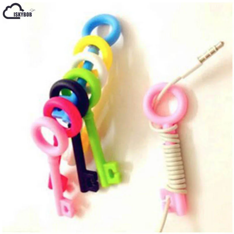 

ISKYBOB 5PCS Key Cord Cable Organizer Winder Earphone Headphone Wrap Winder Wire Holder