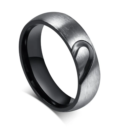 Новинка, модные кольца для мужчин и женщин с сердечком, обручальное кольцо CZ, уникальное ювелирное изделие - Цвет основного камня: 1 pcs for Man