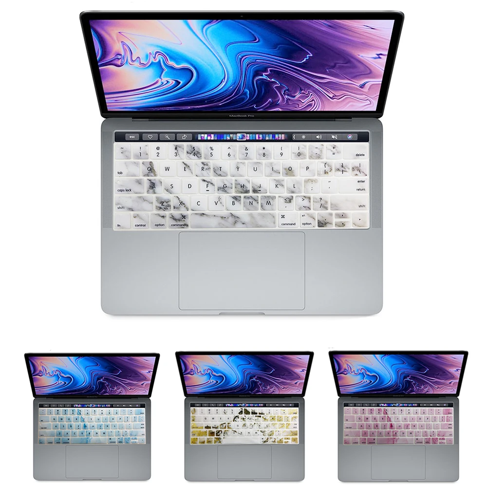 

keyboard cover Marble pattern For Mac Book 13 15 inch Touch Bar A1706 A1707A1989 1990 Laptop Keyboard Covers Color keyboard film