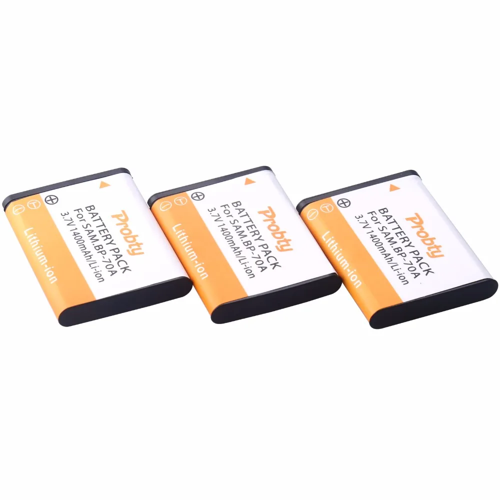 

3 Pcs BP-70A BP70A Cam Batteries for Samsung ES65 ES67 ES70 ES71 PL100 PL101 PL120 PL121 SL50 SL600 SL605 SL630 TL105 TL110