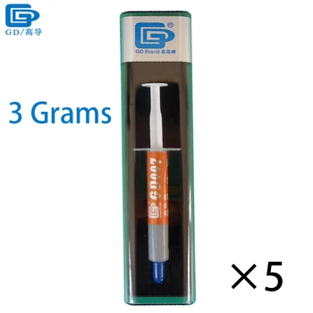 

GD Brand Thermal Conductivity Paste Grease Silicone GD007 Heat Sink Compound 5 Pieces Cool High End Gray Net Weight 3 Grams BX3