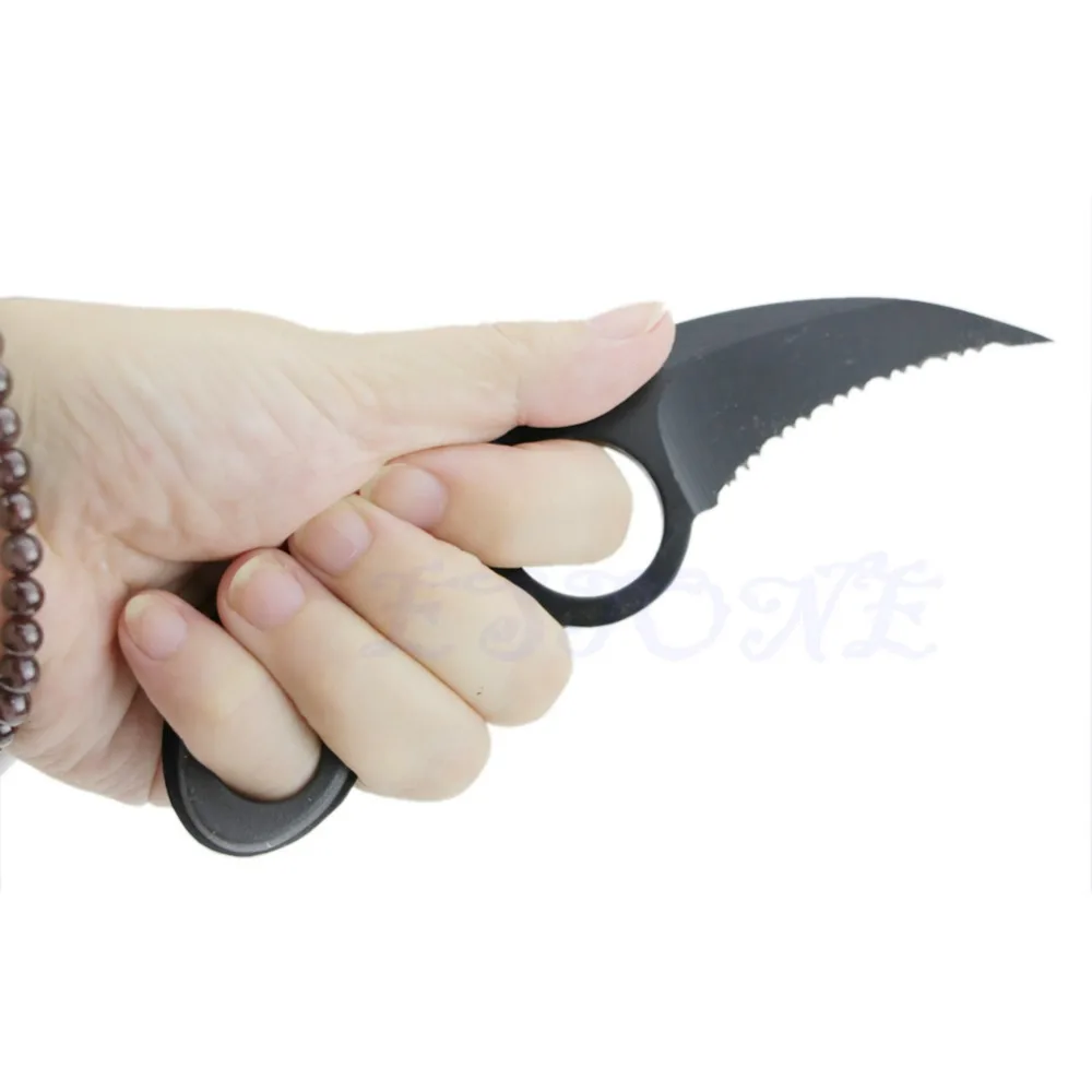 

Self-defense Outdoor Camping Bear Claw Serrated Pocket Bowie Knife Cutting Tool