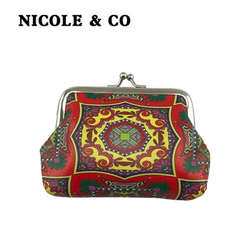 

NICOLE & CO2019Mini Coin Purse girls Change Metal Hasp Closure Card Holder Wallet Small Bag