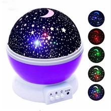 Rotating Starry Night Lamp Projector Projection LED Lights For Kids Bedroom Decoration Children Gift Moon Star Night Lamp Flash