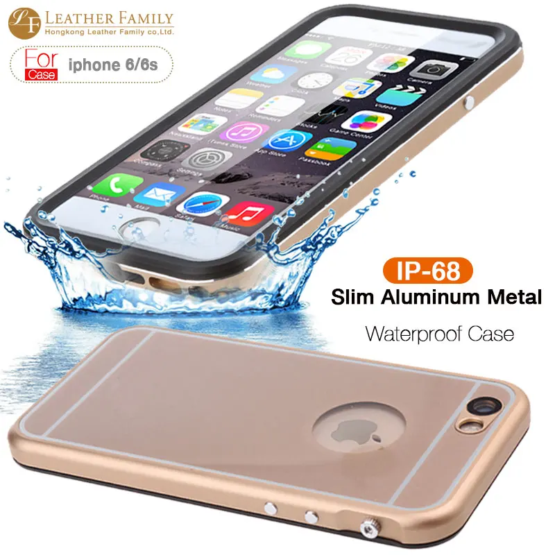For iPhone 6 6S Slim Aluminum Metal ipx8 Waterproof Case life water Shock Dirt proof Protective