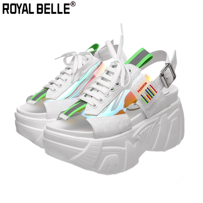 

Royal Belle 2019 Heels Creeper Casual Platform Sandals Summer Shoes High Heel Sandals Women Peep Toe Fashion Gladiator Sandals