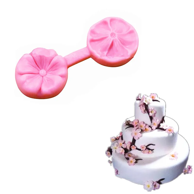 Delidge-1-pc-Cherry-Blossoms-Flower-Cake-Mold-Silicone-Mini-Flower-Fondant-Mold-Cupcake-Soap-Mold