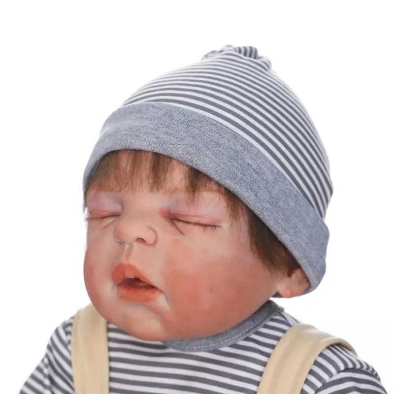 NPK Bebe куклы 23 "полный Силиконовый reborn baby doll настоящий спящий мальчик куклы Настоящий живой Bebe куклы com corpo de silicone menino