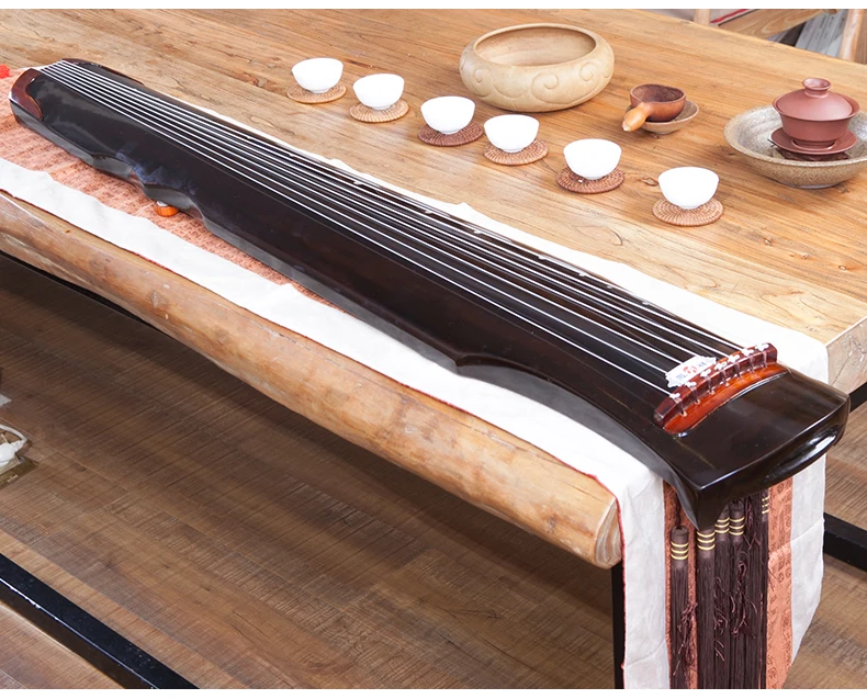 

black chinese guqin fu xi Type Lyre Chinese 7 Strings Ancient Zither Chinese Musical Instruments zither 7 strings chinese Guqin