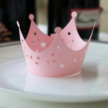 

50pc New Arrival Little crown Laser Cut Cupcake Wrapper Liner Baking Cup Muffin Free shipping baby shower birthday party decor
