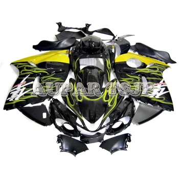 

Black Yellow Flame Covers for Suzuki Hayabusa 2008 2018 GSXR1300 08 2009 10 11 12 13 14 15 16 2017 18 ABS Plastic Injection Hull