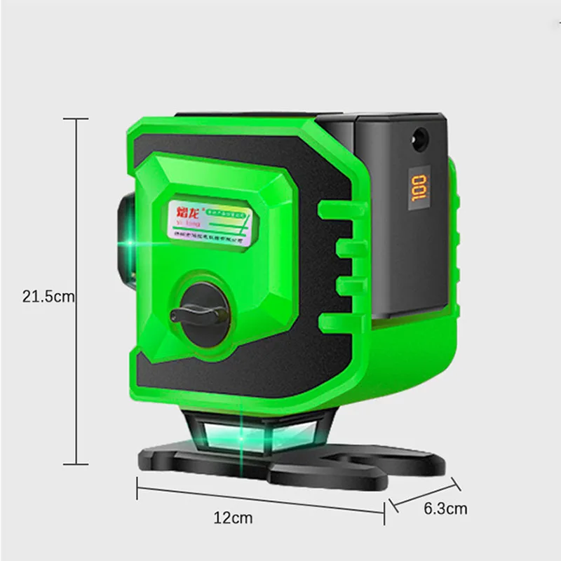 12 Line 3D laser level 360 Vertical And Horizontal Laser Level Self-leveling Cross Line 3D Green Laser Level HR