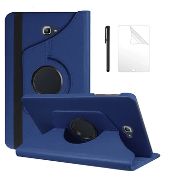 

PU Leather Case For Samsung Galaxy Tab A 2016 10.1 P580 P585 P580N Tablet Case 360 Degree Rotating PU Leather Cover + Film + Pen