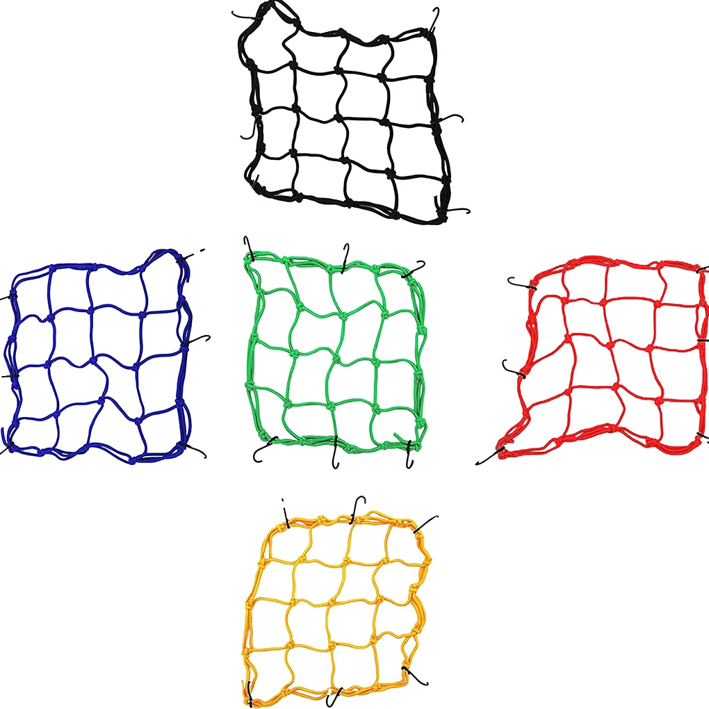 Motorcycle Helmet Cargo Net Mountain Bike 6 Hooks Luggage Package Cargo