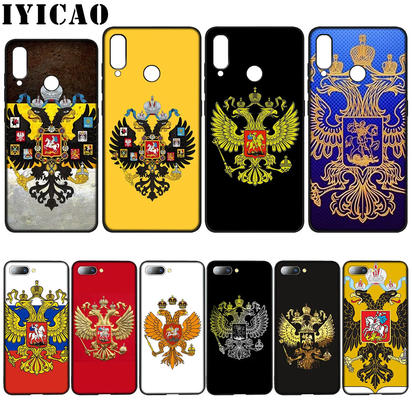 IYICAO герб России флаг силиконовый мягкий чехол для Huawei Y7 Y6 Prime Y9 2018 Honor 8C 8X 8 9 10 Lite 6A 7C