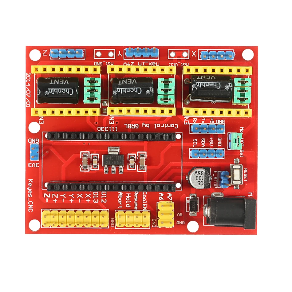 CNC Щит V4 гравировальный станок модуль/A4988 Драйвер Плата расширения для arduino Diy Kit