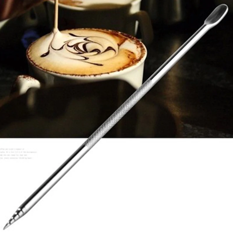 Barista Cappuccino Espresso Coffee Decorating Latte Art Pen Tamper Needle Fancy Coffee stick tools Barista Cappuccino Espresso Coffee Decorating Latte Art Pen Tamper Needle Fancy Coffee stick tools