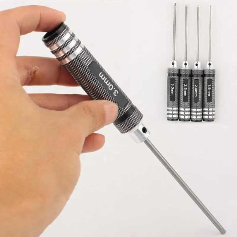 

4Pcs/Set Hex Driver Wrench 1.5mm/2mm/2.5mm/3.0mm Wrenches Multifunctional Tools Kit Screwdriver Set